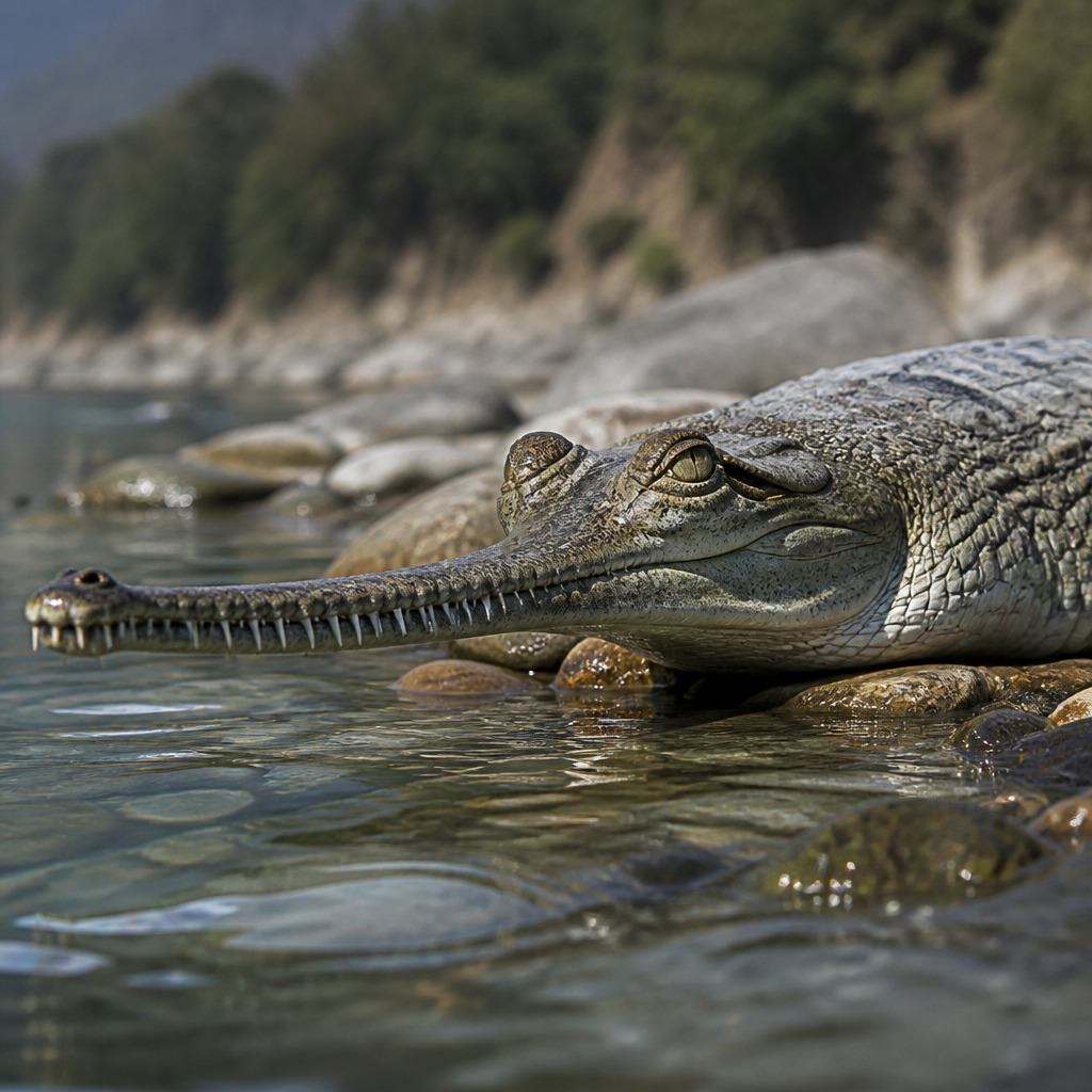 gangskij gavial Крокодилы