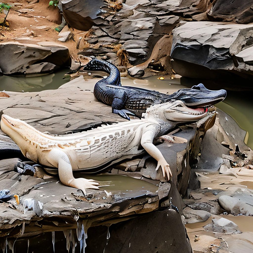 krokodil albinos Крокодилы