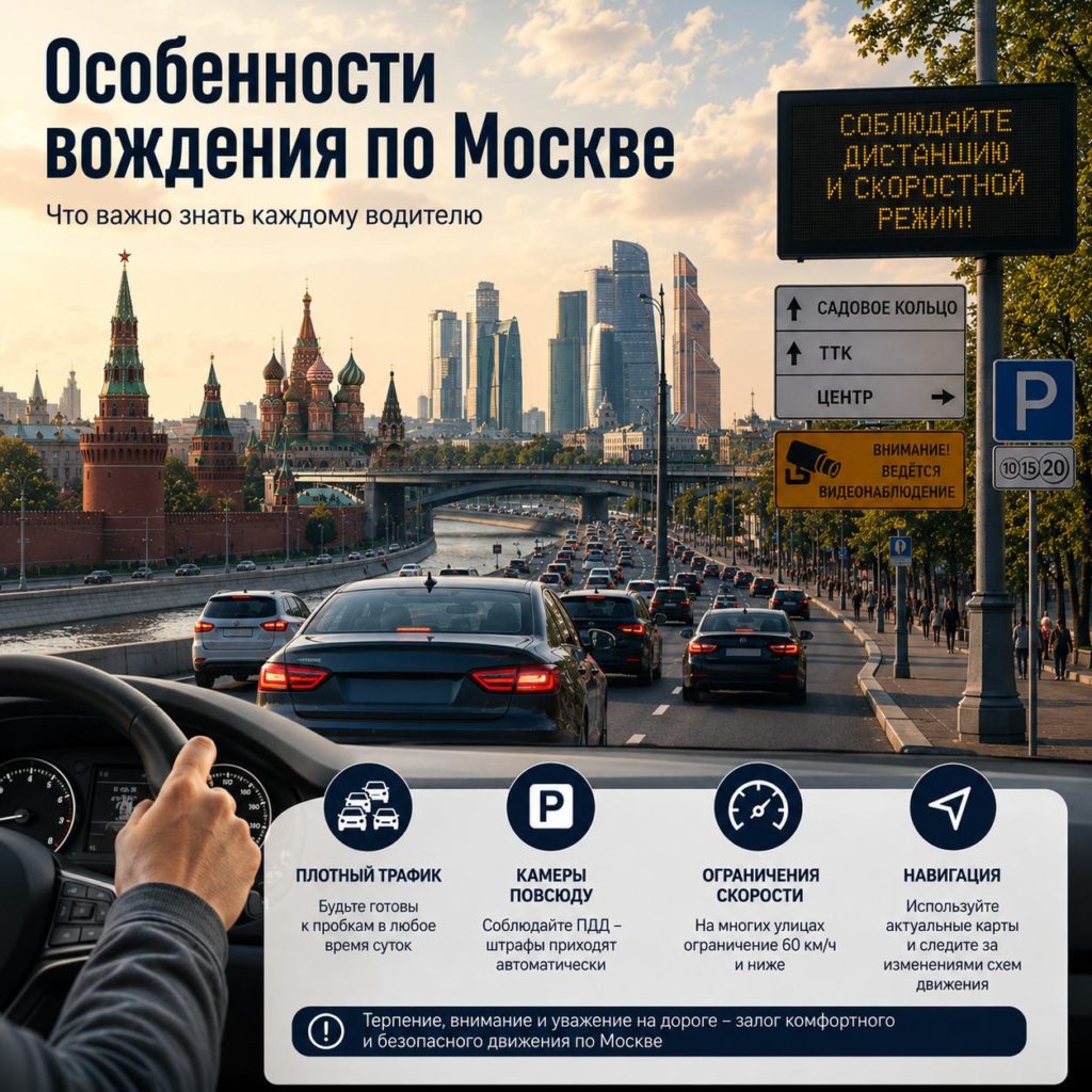 vozhdenie po moskve1 Особенности вождения по Москве